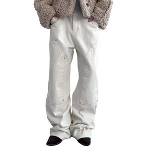 Custom Multi Pockets Vintage White Trousers Custom <b>Men</b> Outdoor Cargo Duck Canvas Work <b>Pants</b> Double Knee <b>Men's</b> <b>Carpenter</b> <b>Pants</b> - Product Image 1