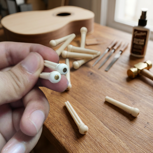 Cordes de guitare non rainurées avec chevilles en os, compatibles avec le modèle de guitare MS0122, ensemble de 6 pièces - Product Image 3