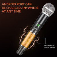 Microphone sans fil professionnel portable 2.4G pour fêtes, karaoké, églises, spectacles, réunions et chant