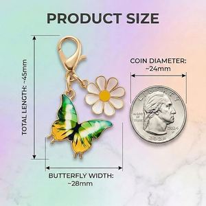 Customizable Creative Daisy Pendant Keychain Eco-Friendly Portable Fashion Alloy Digital Photo Print Charm Weddings Events - Product Image 3