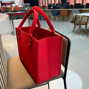 Promotional Customized Logo Fashion Recycled Custom Felt Tote <b>Bag</b> for Shopping Grocery Advertising <b>Gift</b> - Product Image 4