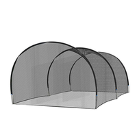 Filet de cage de baseball de qualité supérieure 22x12x8 pieds, cage de frappe portable pour baseball et softball avec porte à fermeture éclair pour l'entraînement au frappeur