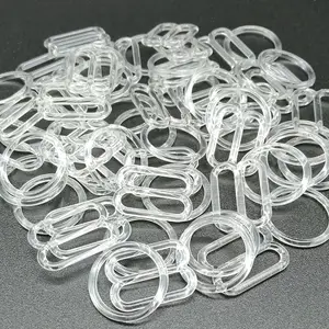 12Mm Binnenmaat Beha Riemregelaar, Plastic Ring En Slider Beha Accessoires In Clear Transparante Kleur
