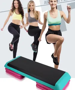 110 aerobic step platform custom logo design adjustable aerobic fitness exercise gym fitness equipment