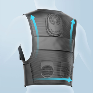 GMC Yarı İletken Soğutma Yeleği Yaz Dış Mekan Çalışmaları İçin Uzun Süreli Soğutma Kıyafetleri %100 Polyester Peltier Soğutma Yeleği - Product Image 6