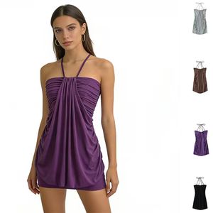 Hot Girl Style Sexy Strapless Summer Pleated Hip <b>Lantern</b> Women's Short Skirt - Product Image 1
