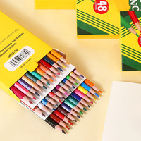 Crayons de couleur hexagonaux en gros, en plastique, 24/48/36 couleurs, pour étudiants et enfants, dessin et gribouillage