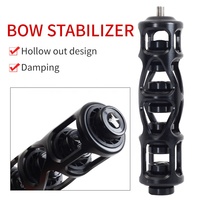 Stabilisateur de Poids pour Arc Composé, Barres d'Équilibrage en Fibre de Carbone pour Tir à l'Arc, Accessoires pour Arc Recurve et Longbow, Amortisseur de Chocs en Métal et Caoutchouc