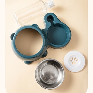 İkisi Bir Arada Kedi Köpek Kasesi 2L Plastik Paslanmaz Çelik Evcil Hayvan Besleyici Otomatik Su ve Mama Kabı Çevre Dostu Ayarlanabilir Evcil Hayvan Malzemeleri - Product Image 5