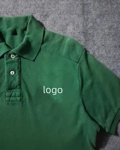 Chemises de golf pour hommes à manches courtes respirantes en tricot avec impression de logo personnalisé OEM, Spandex/Polyester de haute qualité 180g - Product Image 2