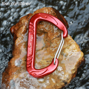 Mousqueton en aluminium durable 5KN EH1304U pour l'industrie générale et le camping, avec logo personnalisable, anodisé en usine, à verrouillage par câble - Product Image 2