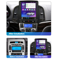 Radio Vertical Tesla para Hyundai Santa Fe, Pantalla IPS HD, CarPlay Inalámbrico, DSP, Cámara de Reversa AHD, WiFi 4G, Pantalla Dividida, Unidad Principal Android con GPS