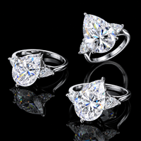 Bague de luxe en moissanite pour femme, en argent sterling 925, certifiée GRA, étincelante, pour fiançailles et mariage