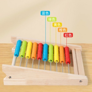 Juguetes Matemáticos de Madera Ecológicos, Ábaco Azul Clásico, Juguete Educativo para Contar, Aritmética Mental, Suma y Resta - Product Image 4