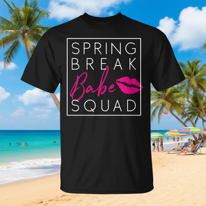 Tenue de printemps pour femmes pour les vacances en filles - T-shirt 'Babe Squad' - Produit promotionnel - Product Image 3