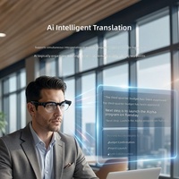 Lunettes Intelligentes à Modèle Privé AI Transfrontalier avec Caméra, Traduction en Temps Réel, Capture Photo et Vidéo, Contrôle par Bouton Tactile, TR90