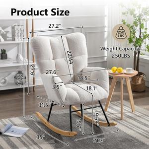 Living Room Maternity Rocking Chair And Stool Chair For Bedroom