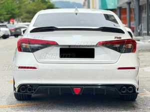 Diffuseur de pare-chocs arrière de voiture, spoiler noir brillant, accessoires de voiture pour Honda Civic berline 11e génération 2022, protection de pare-chocs, kit carrosserie - Product Image 5
