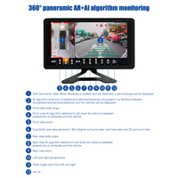 Système d'enregistrement vidéo mobile 4G WIFI GPS 1080P 10,1 pouces avec écran tactile panoramique 360° 4CH AI, kits de système d'enregistrement vidéo mobile, écran IPS étanche, carte SD MDVR