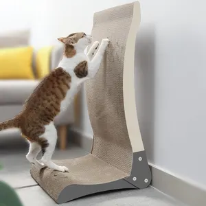 L 자형 벽 고양이 스크래치 보드 골판지 스크래치 고양이 보드