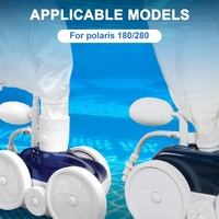 Kit combiné de vis de roue de nettoyage de piscine Polaris 280/180 C55 et rondelle C64, ensemble de 12 pièces