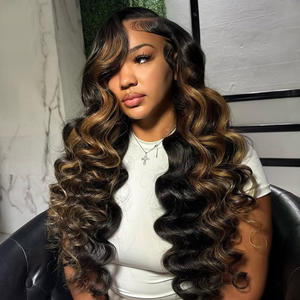 Perruques de cheveux humains à texture rebondissante et bouclée blonde élégante 13*6 perruques avant en dentelle pour femmes noires perruques de luxe exclusives - Product Image 6