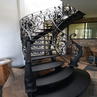 Rampe d'escalier moderne en fer forgé sur mesure, garde-corps pour escalier en colimaçon, clôture de balcon, directement de l'usine