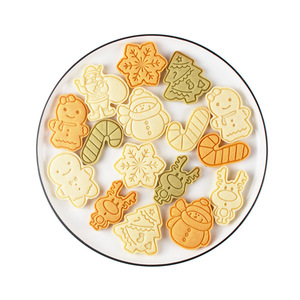 Saffron 8-<strong>Piece</strong> Christmas Cookie Cutters Eco-Friendly PP Plastic <strong>Gingerbread</strong> Man &amp; Snowman Custom Brand - Product Image 4