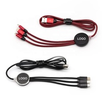 Câble de charge USB 3 en 1 avec connecteurs USB 2.0 mâle vers Type-C/Micro B, câble de charge rapide et de transfert de données pour imprimante et appareils électroniques