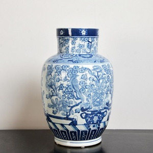 Factory Wholesale Retro Ceramic Blue Tall <strong>Chinese</strong> <strong>Vases</strong> for Home Decor - Product Image 5