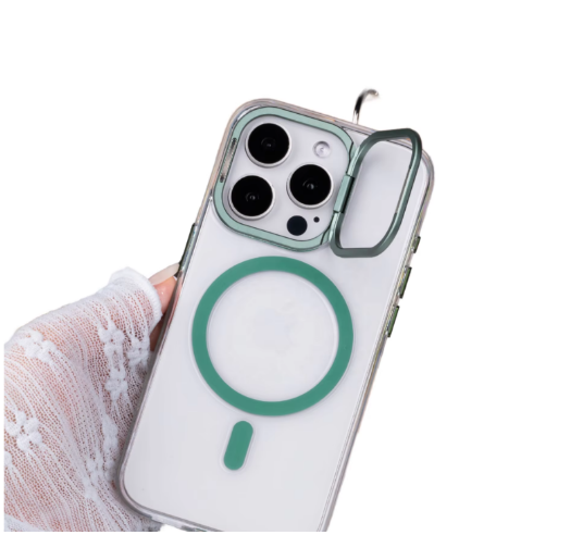 Magnetic Phone Case with Lens Bracket Compatible for IP 16/15 Includes Lens Protector Premium Protective Cover