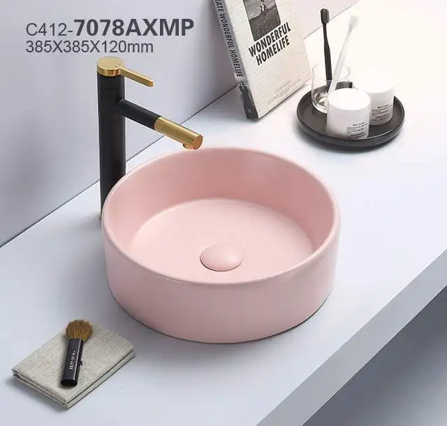 7078A lavabo rettangolare in ceramica per lavabo da appoggio