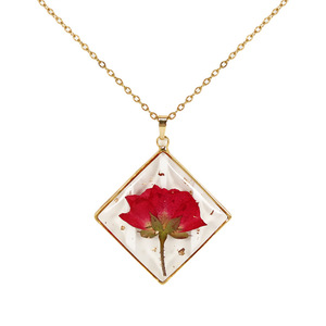Collana con Fiori Pressati in Resina, Collana con Fiore del Mese di Nascita, Collana con Fiore del Compleanno per Donne, Regalo di Gioielleria per Compleanno e <span class=keywords><strong>Festa</strong></span> <span class=keywords><strong>della</strong></span> <span class=keywords><strong>Mamma</strong></span> - Product Image 6