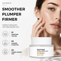 Crème pour le visage aux peptides, complexe de six peptides, collagène hydrolysé, acide hyaluronique, beurre de karité, hydratant raffermissant, soin anti-âge de la peau
