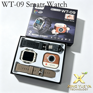 2026 High-quality WT-09 Smartwatch 2 in 1 Set DOU Gel Band BT Call Health Monitoring Blood Pressure Monitoring Sport Smart Watch - Product Image 5