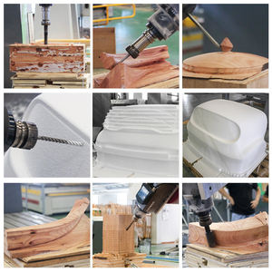 Machine de gravure CNC 3D 5 axes avec système de commande Syntec, moteur de broche rotative, pour la gravure, la sculpture sur mousse et le travail du bois - Product Image 6