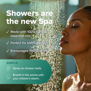 Brume de douche à l'huile d'eucalyptus, vaporisateur de vapeur <span class=keywords><strong>spa</strong></span>, huiles essentielles 100% naturelles, aromathérapie, soulagement de la congestion des sinus, soulagement de la tension - Product Image 3