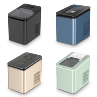 Machine à glaçons de table silencieuse avec bac de stockage de 0,6 kg pour la maison, le bar, la villa, la maison de location, la salle de thé intérieure