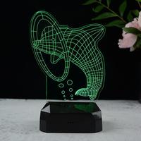 Lampe de nuit LED 3D en acrylique moderne personnalisée, figurine d'éléphant noir/blanc, télécommande, lampe de table pour enfants, illusion d'optique, décoration