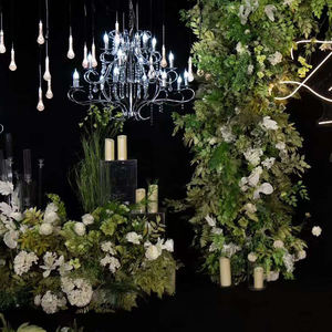 Lampu Kristal Besi Berkualitas Tinggi untuk Pernikahan dan Rumah, Gaya Eropa, Perak, LED AC, Lampu Dekoratif Grosir - Product Image 3