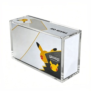 Boîte de présentation magnétique en acrylique personnalisable et anti-poussière, idéale pour le rangement et la protection des cartes Pokémon UPC et des coffrets cadeaux de festival - Product Image 3