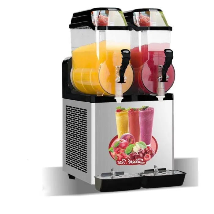 Ticari dondurulmuş içecek Slush Slushy yapma makinesi Smoothie makinesi elektrikli kar eritme makinesi