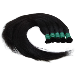 Indonesian Virgin Remy Human Hair Bulk Luxury Grade Raw Hair Double Drawn Ends High Quality Wholesale - Product Image 1