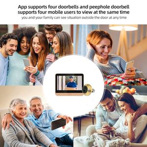 2.4 tuya g wifi 3mp בית חכם אבטחה וידאו דלת מצלמה פיר זיהוי alexa & gues בית וידאו דלת מצלמה דף דלת דלת טלפון עיניים - Product Image 3