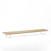 SAMDI Support d'ordinateur en bois au design moderne, rehausseur d'écran réglable pour bureau, étude et rangement