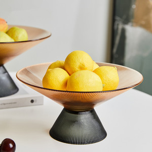 Frutero Decorativo de Vidrio con Base de Vidrio, Estilo Nórdico/Europeo/Luxo Ligero, para la Sala de Estar - Product Image 2