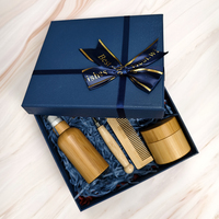Vente directe en usine écologique emballage cosmétique vaporisateur verre ensemble de produits en bambou avec bouchon Bambu