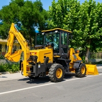 Wettbewerbsfähiger Preis Frontlader 4x4 Kleiner Baggerlader mit Heckbagger EURO5 Baggerlader für die Landwirtschaft