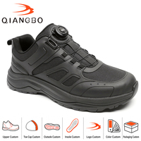 Chaussures de sport pour hommes, personnalisées en usine, coupe basse, en tissu KPU imperméable, avec cadran rotatif, résistantes aux perforations et antidérapantes