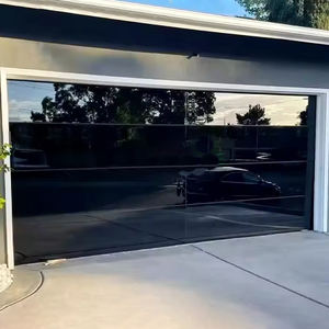 <span class=keywords><strong>Porte</strong></span> <span class=keywords><strong>de</strong></span> <span class=keywords><strong>garage</strong></span> segmentée sans cadre en verre miroir <span class=keywords><strong>coulissante</strong></span> et pliante pour villa, antivol et insonorisée - Product Image 3